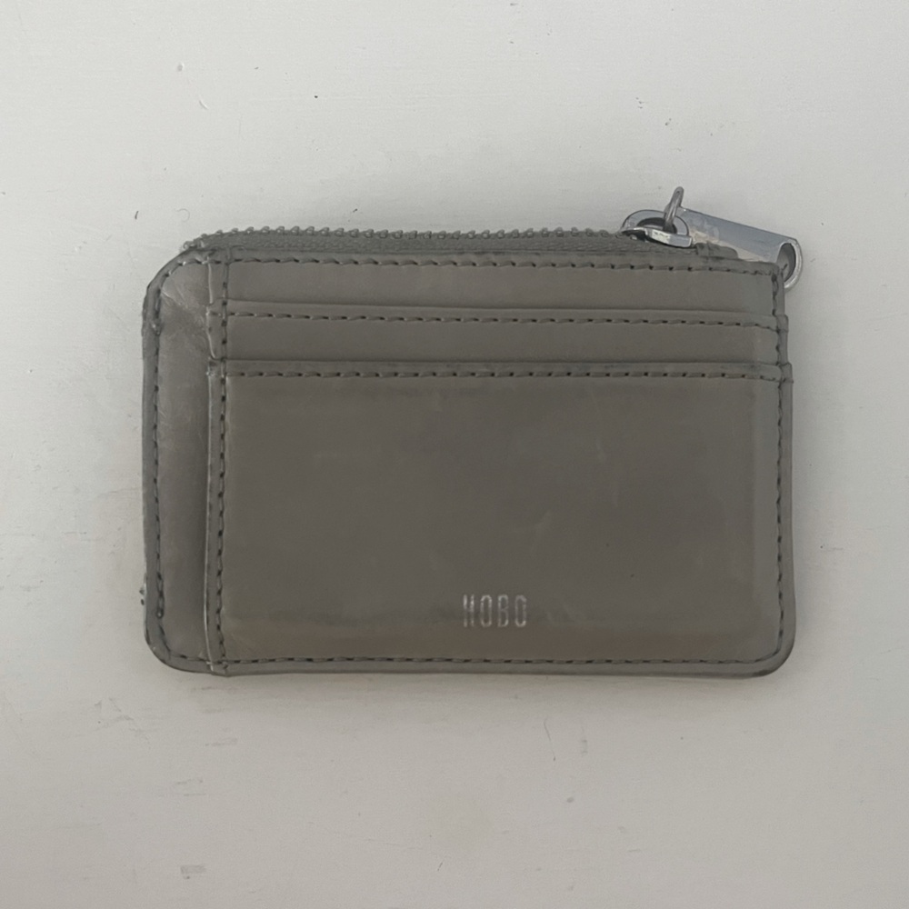 HOBO Taupe Leather Card Wallet
